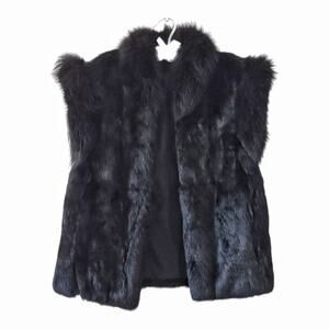 GDT TOO Faux Fur Vest Reversible Mad Max Gothic Punk Rocker Outerwear Size M